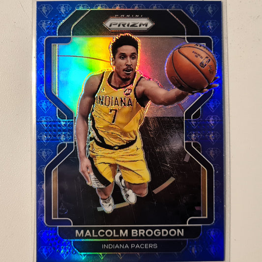 Malcolm Brogdon 2021-22 Panini Prizm BLUE DIAMOND 7TH VARIANT #135 NBA Basketball Indiana Pacers Excellent/mint Sleeved
