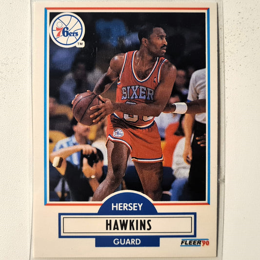 Hersey Hawkins 1990 Fleer #143 NBA Basketball Philadelphia 76ers stunning example Sleeved