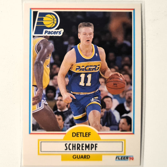 Detlef Schrempf 1990 Fleer #81 NBA Basketball Indiana Pacers stunning example Sleeved