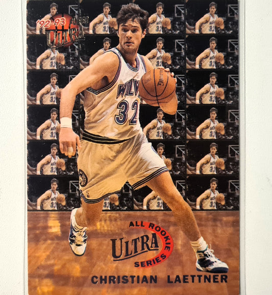 Christian Laettner 1993 Fleer Ultra 92-93 All Rookie series RC 4 of 10 NBA Basketball Minnesota Timberwolves very good sleeved