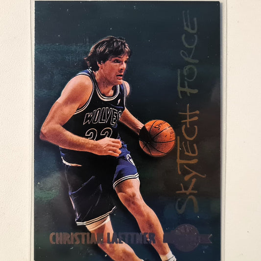 Christian Laettner 1995 Skybox Skytech Force insert SF12 NBA Basketball Minnesota Timberwolves very good sleeved