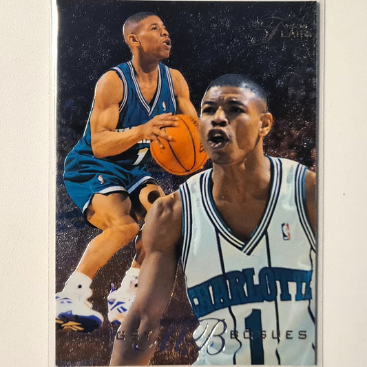 Muggsy Bogues 1995 Fleer Flair 95-96 #10 NBA Basketball Charlotte Hornets Excellent Sleeved