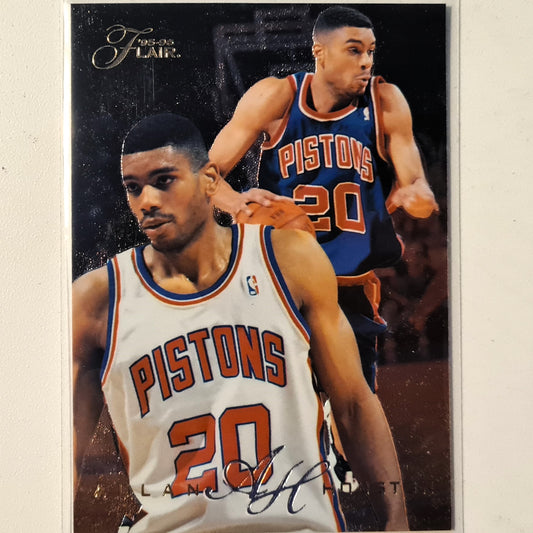 Allan Houston 1995 Fleer Flair 95-96 #38 NBA Basketball Detroit Pistons Excellent Sleeved