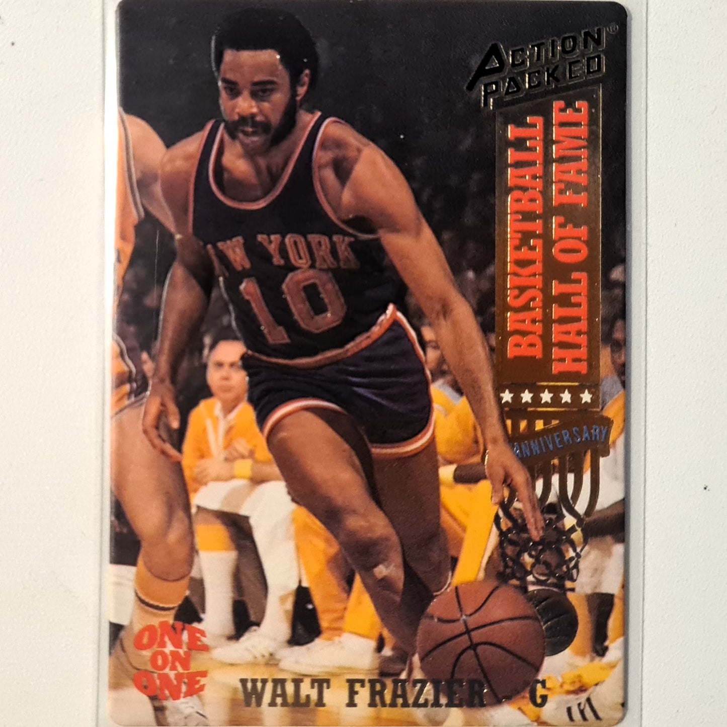 Walt Frazier 1993 Action Packed basketball hall of fame 25th anniversary #1 NBA Basketball New York Knicks Excellent Sleeved