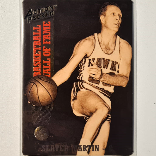 Slater Martin 1993 Action Packed basketball hall of fame 25th anniversary #23 NBA Basketball New York Knicks st louis hawks Excellent Sleeved