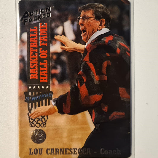Lou Carnesecca 1993 Action Packed basketball hall of fame 25th anniversary #14 NBA Basketball New York Knicks New York Nets Excellent Sleeved