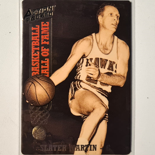 Slater Martin 1993 Action Packed basketball hall of fame 25th anniversary #23 NBA Basketball St Louis Hawks Excellent Sleeved