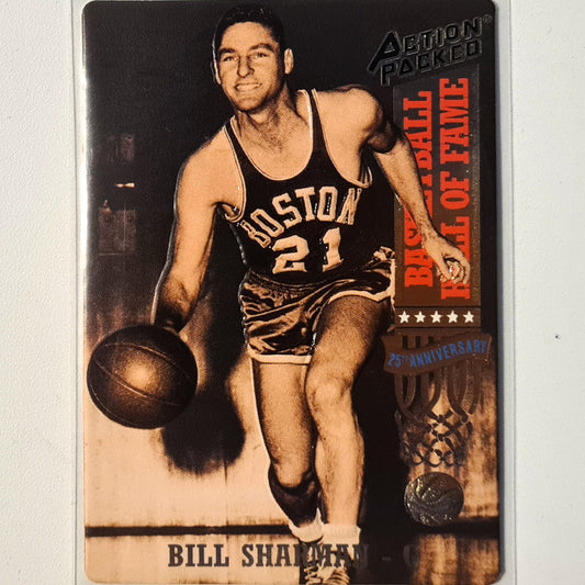 Bill Sharman 1993 Action Packed basketball hall of fame 25th anniversary #27 NBA Basketball Boston Celtics Excellent Sleeved