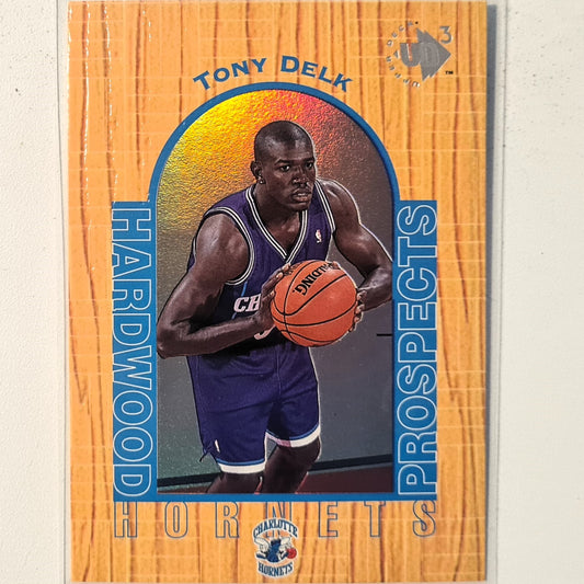 Tony Delk 1997 Upper-Deck UD3 Hardwood prospects Rookie RC #10 NBA Basketball Charlotte Hornets excellent/mint