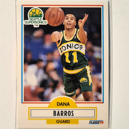 Dana Barros 1990 Fleer 90 #175 NBA Basketball Seattle Super Sonics Excellent/mint Sleeved