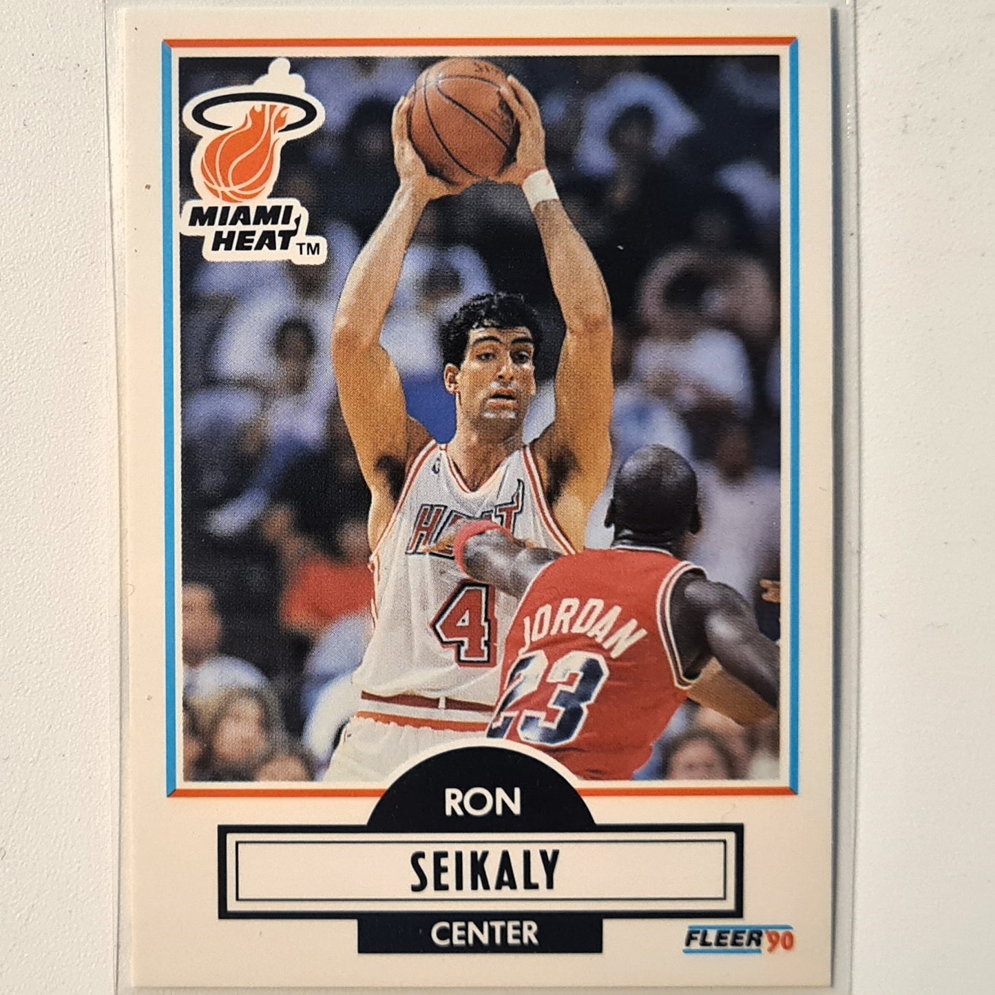 Ron Seikaly 1990 Fleer  #102 NBA Basketball Miami Heat Excellent/mint Sleeved