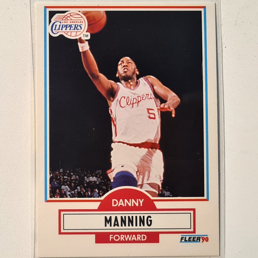 Danny Manning 1990 Fleer #87 NBA Basketball LA Clippers Excellent/mint Sleeved