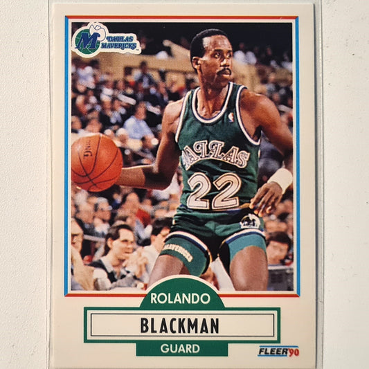 Rolando Blackman 1990 Fleer #38 NBA Basketball Dallas Mavericks Excellent/mint Sleeved