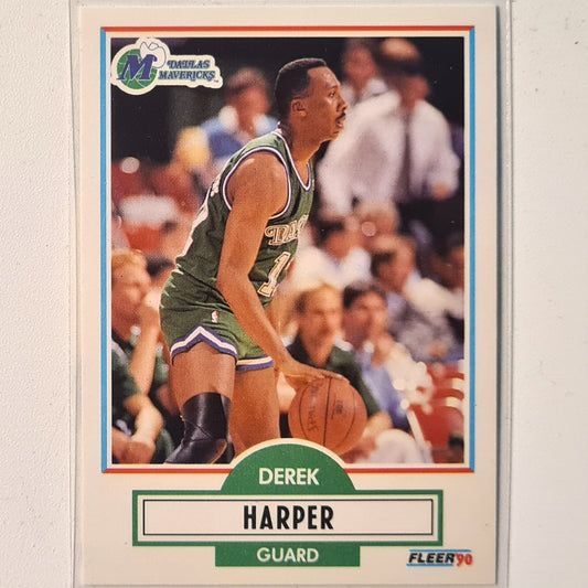 Derek Harper 1990 Fleer #42 NBA Basketball Dallas Mavericks Excellent/mint Sleeved