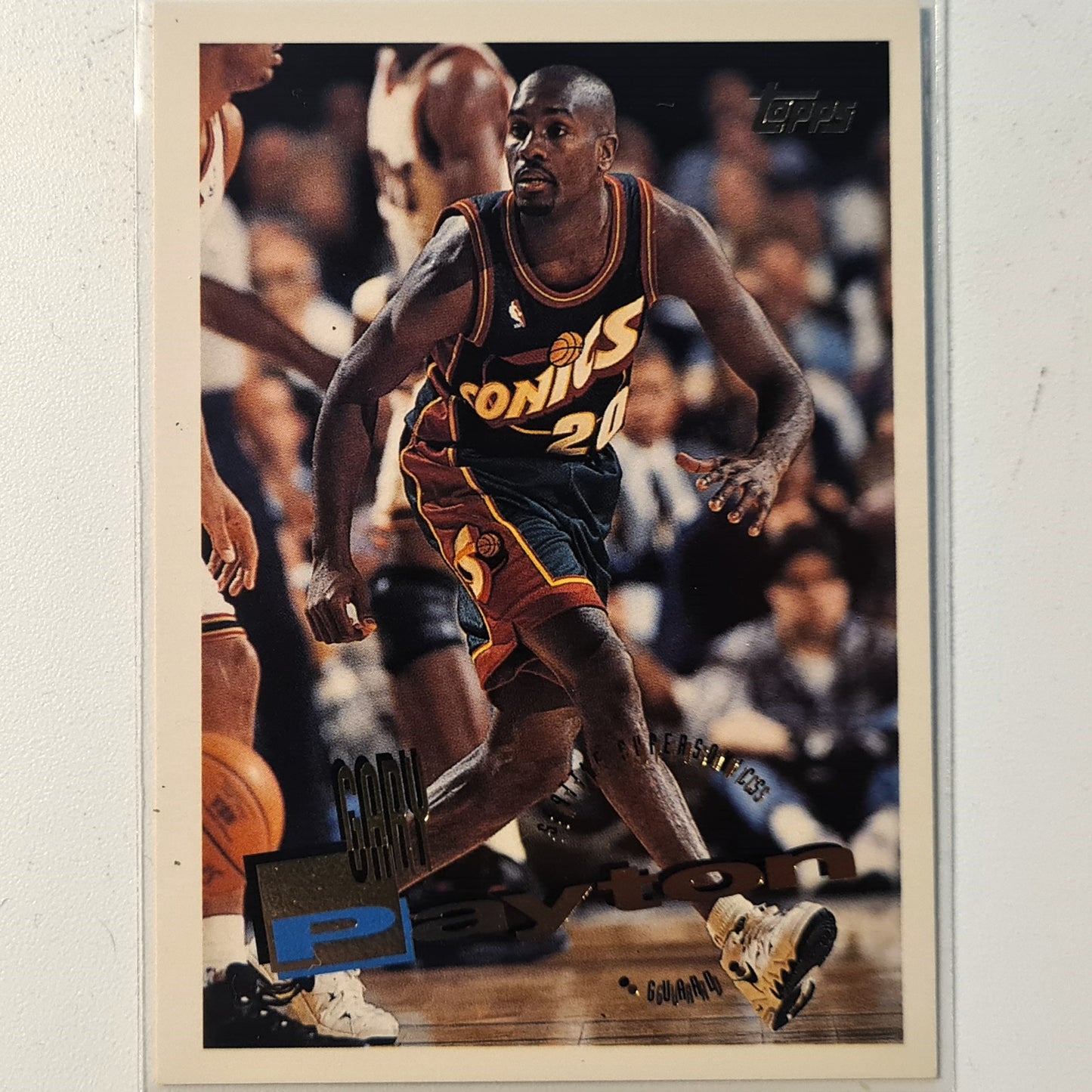 Gary Payton 1996 Topps #290 NBA Basketball Seattle Super Sonics excellent Sleeved