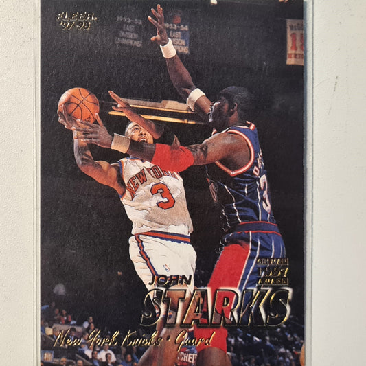 John Starks 1997 Fleer 97-98 8th man award #146 NBA Basketball New York Knicks excellent/mint Sleeved