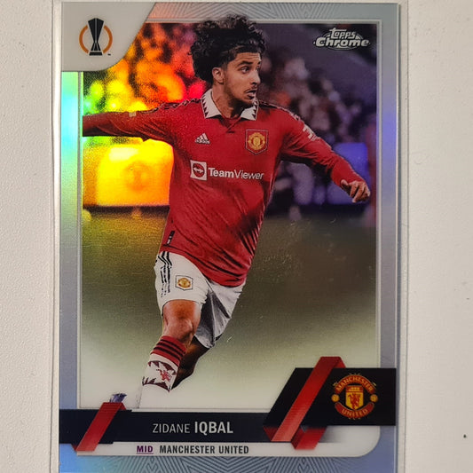 Zidane Iqbal 2023 Topps Europa League refractor  #80 Soccer football Manchester United Mint sleeved