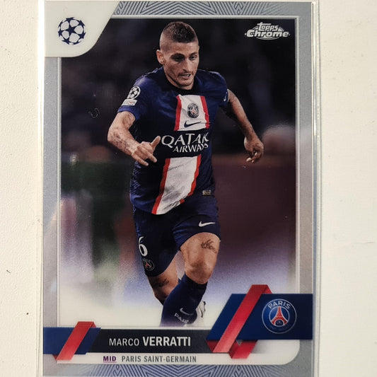 Marco Verratti 2023 Topps Chrome Champions League  #73 Soccer football Paris Saint-Germain Mint sleeved