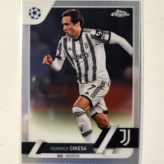 Federico Chiesa 2023 Topps Chrome Champions League  #83 Soccer football Juventus Mint sleeved