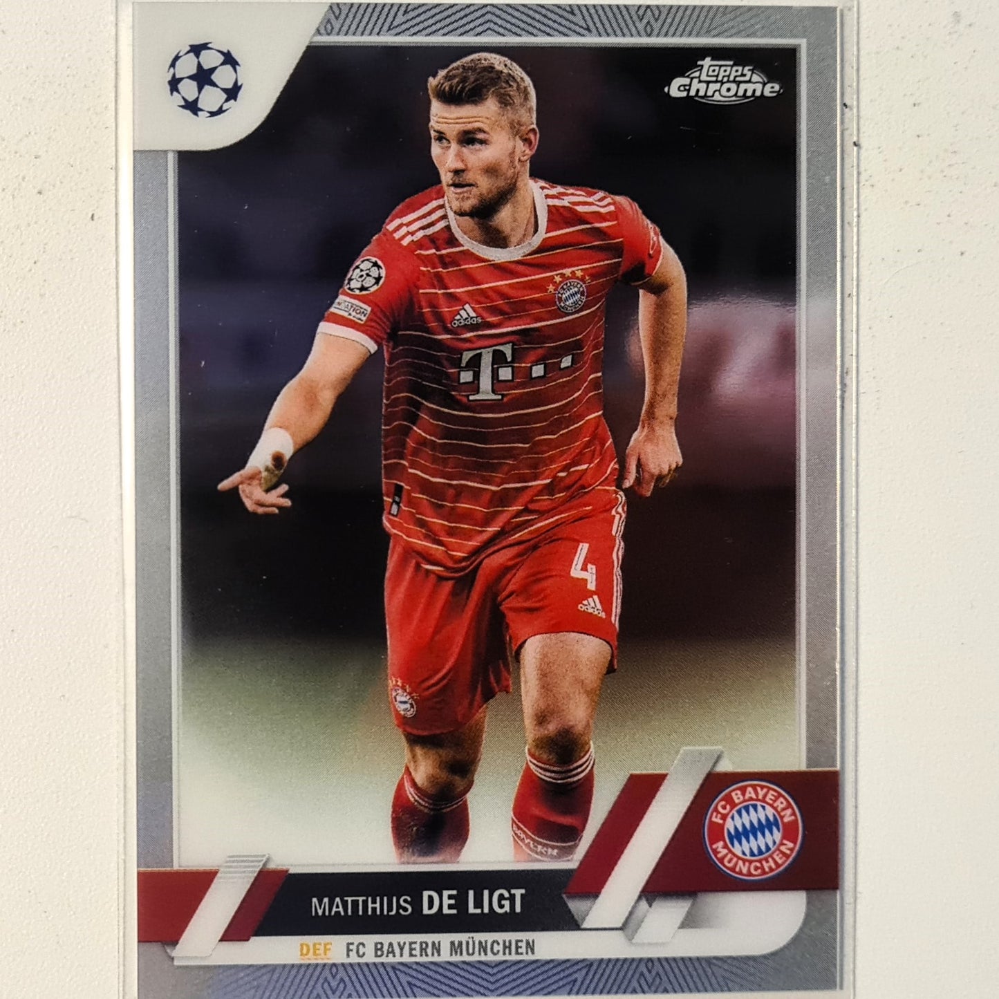 Matthijs De Ligt 2023 Topps Chrome Champions League #161 Soccer football Bayern Munich Mint sleeved