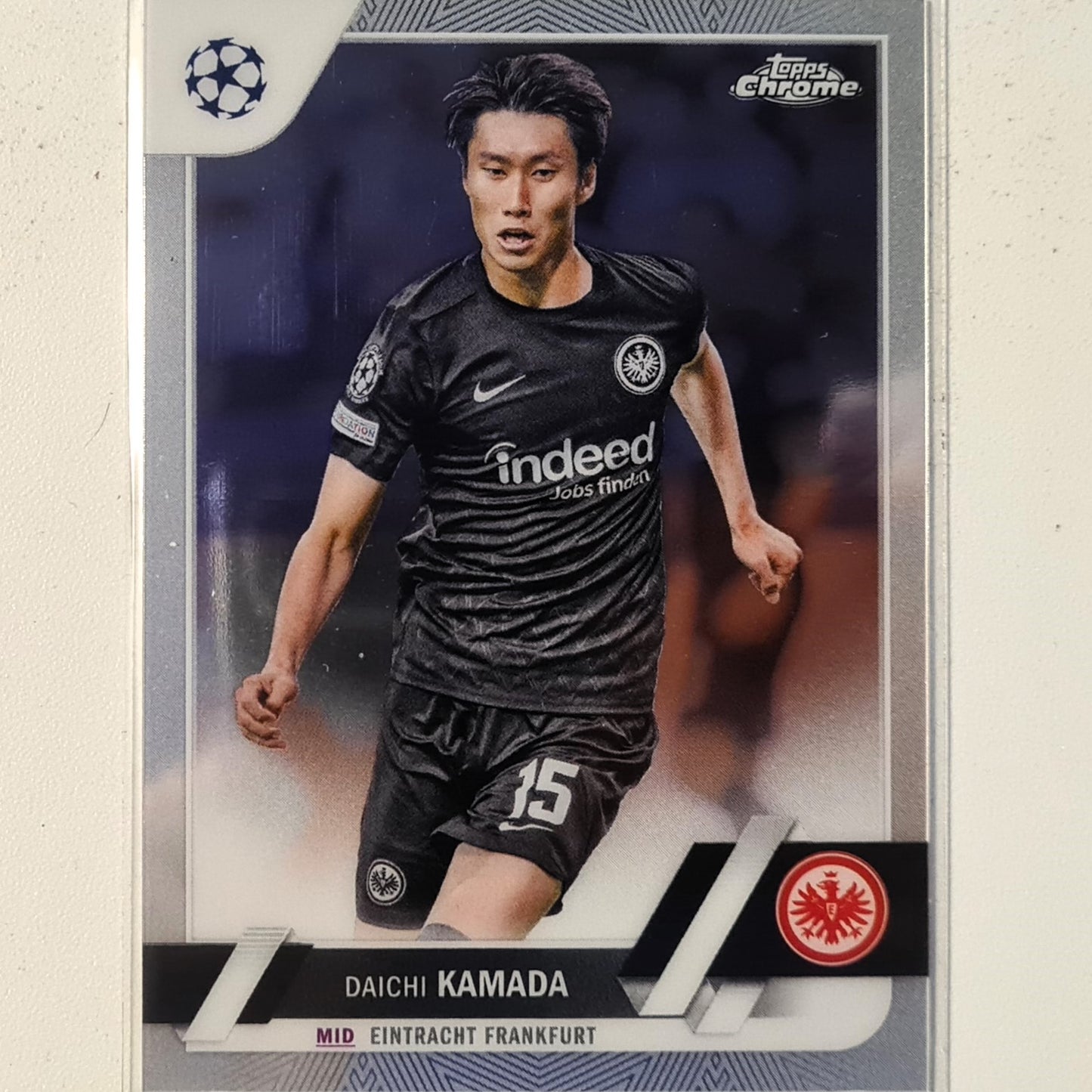 Daichi Kamada 2023 Topps Chrome Champions League #84 Soccer football Eintracht Frankfurt Mint sleeved