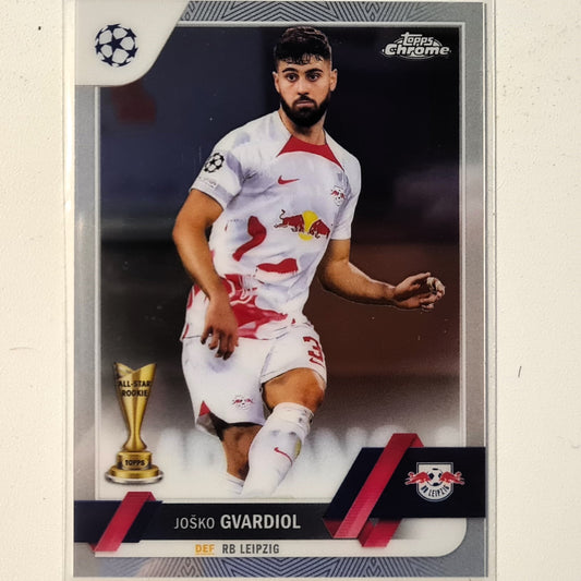 Josko Gvardiol 2023 Topps Chrome Champions League all-star rookie  #110 Soccer football RB Leipzig Mint sleeved