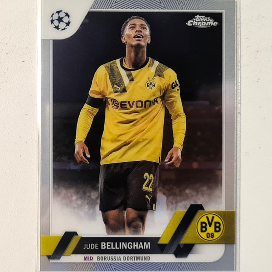 Jude Bellingham 2023 Topps Chrome Champions League #22 Soccer football Borussia Dortmund Mint sleeved