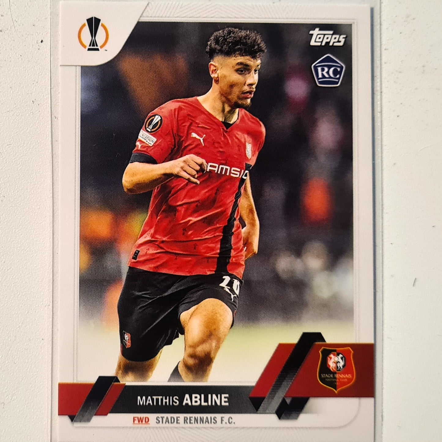 Matthis Abline 2023 Topps Europa League #167 Soccer football stade rennais Mint sleeved