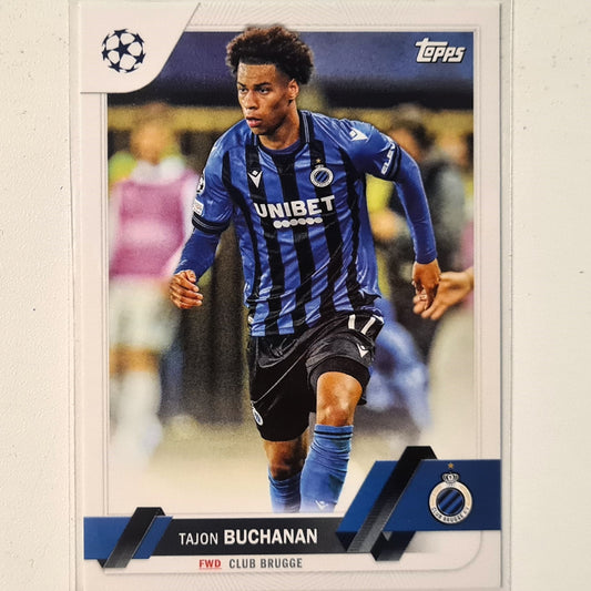 Tajon Buchanan 2023 Topps Champions League #44 Soccer football Club Brugge Mint sleeved