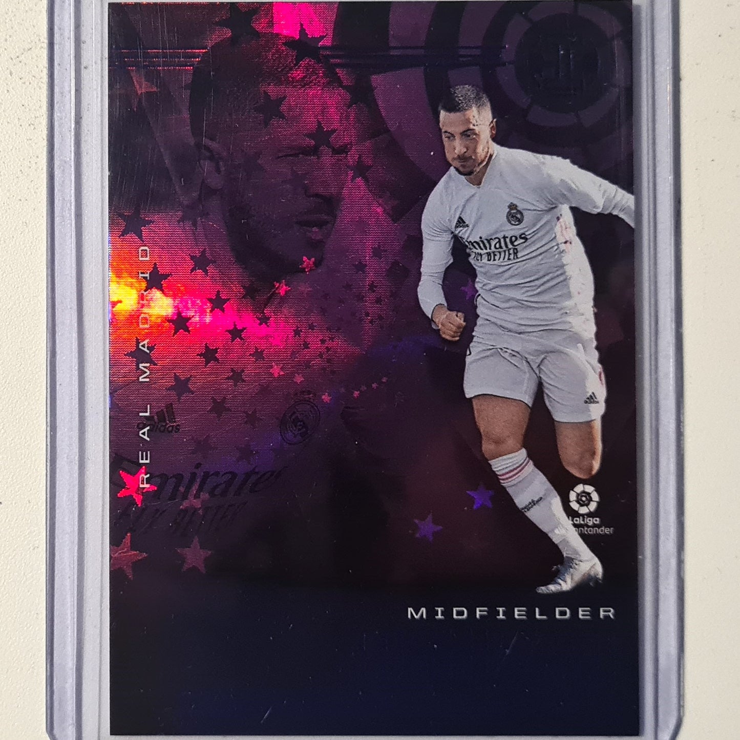 Eden Hazard 2020-21 Panini Chronicles Illusions Soccer purple astro #10 Soccer football Real Madrid excellent sleeved