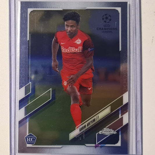 Karim Adeyemi 2020-21 Topps chrome Champions League Rookie RC #99 Soccer football Real Madrid excellent sleeved