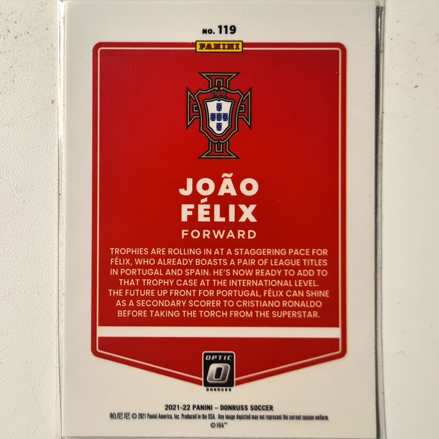 Joao Felix 2021-22 Panini Donruss road to Qatar #119 Soccer football Portugal excellent/mint sleeved