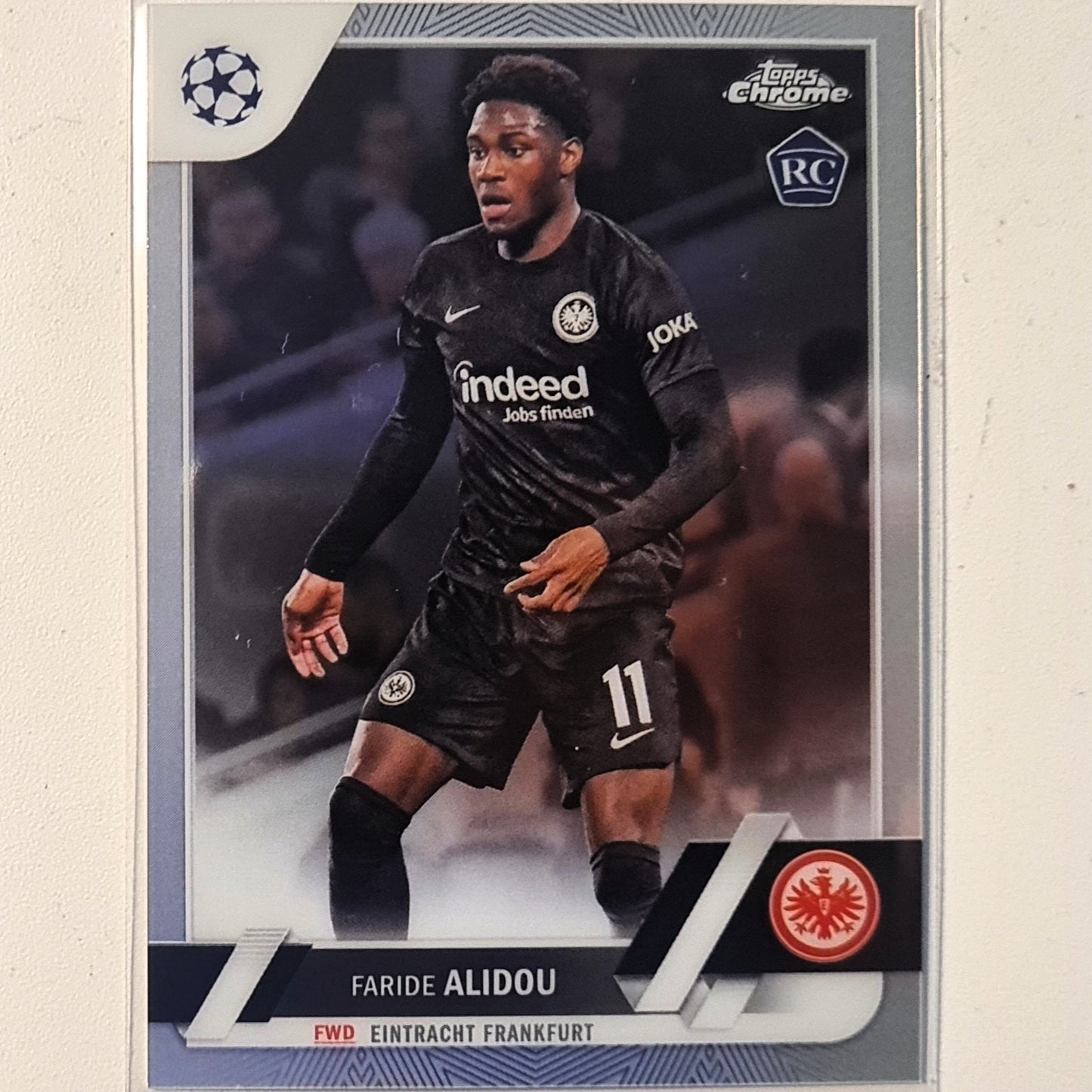 Faride Alidou 2023 Topps Chrome Champions League Rookie RC #35 Soccer football Eintracht Frankfurt Excellent/mint sleeved