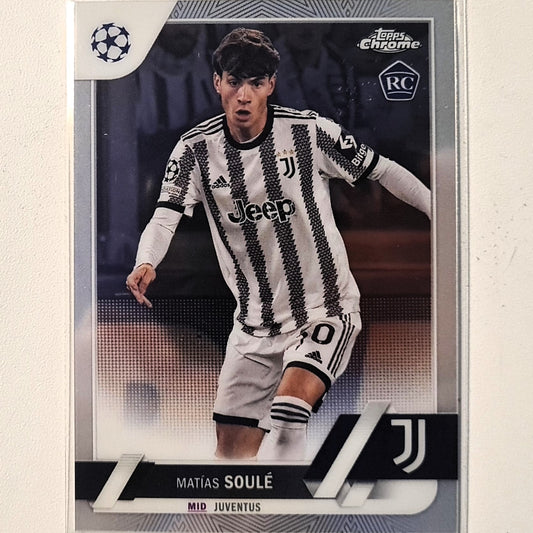 Matias Soule 2023 Topps Chrome Champions League Rookie RC #147 Soccer football Juventus Excellent/mint sleeved