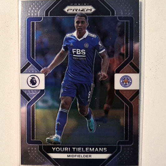 Youri Tielemans 2022-23 Panini Prizm premier league #100 Soccer football Leicester City Excellent/mint sleeved