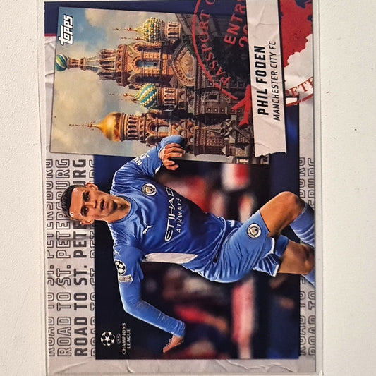 Phil Foden 2022 Topps Champions League ROAD TO ST PETERBURG RSP-04 Soccer football Manchester city Excellent/mint sleeved