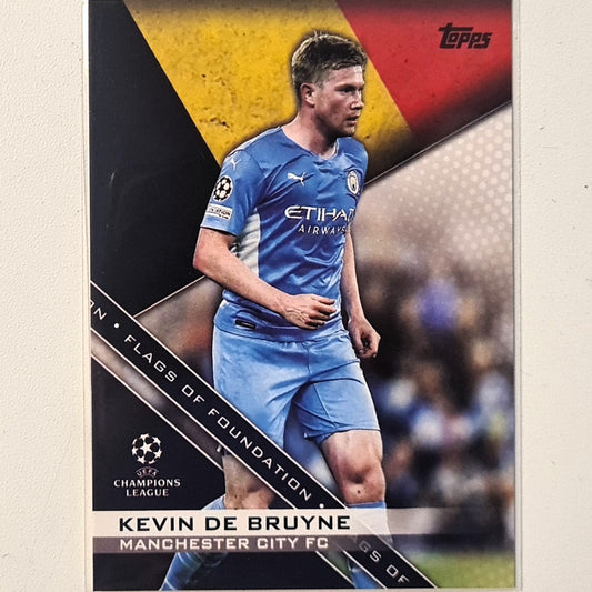 Kevin De Bruyne 2022 Topps Champions League flags of foundation FF-12 Soccer football Manchester city Excellent/mint sleeved