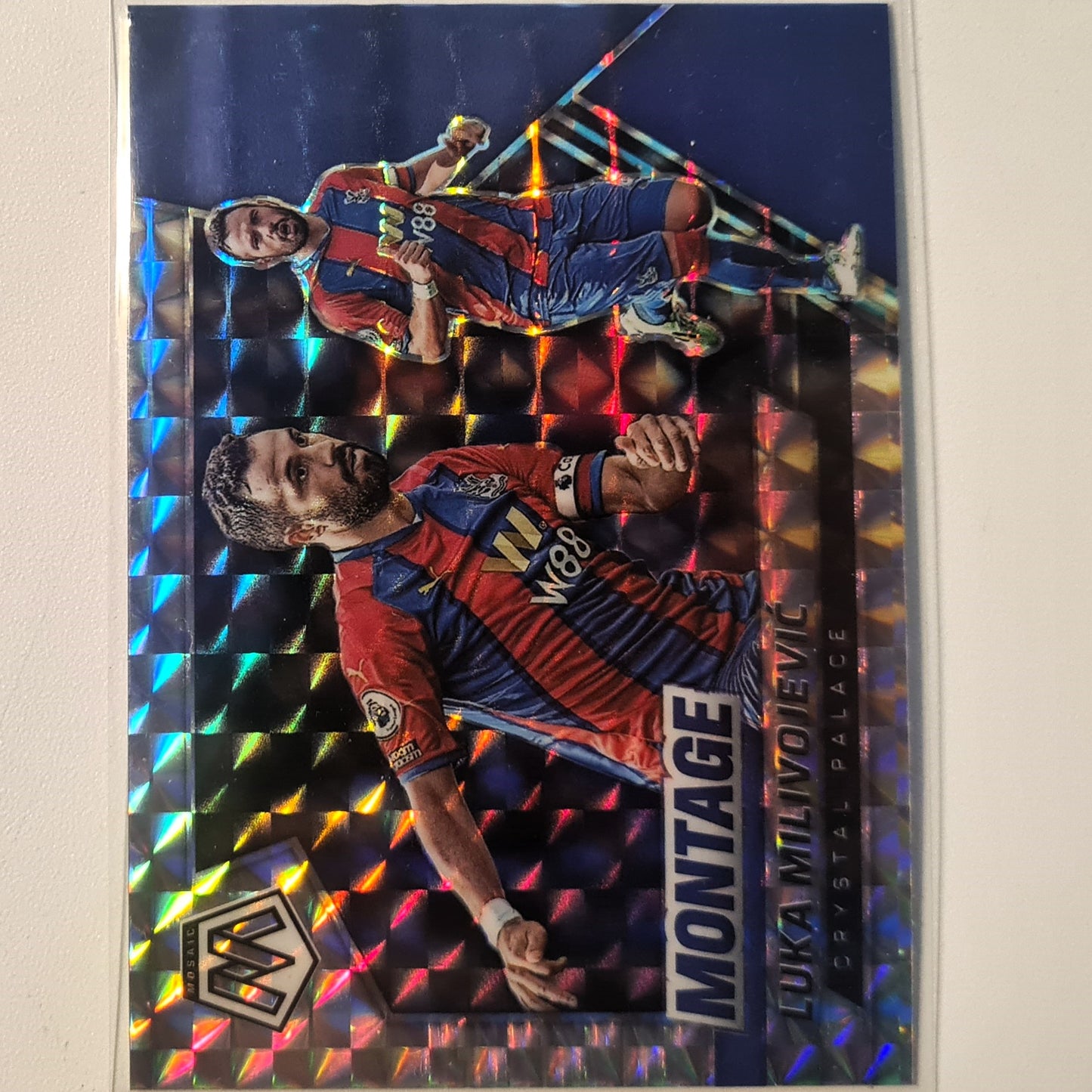 Luka Milivojevic 2021-22 Panini Mosaic Prizm Montage #14 Soccer Football Crystal Palace excellent Sleeved