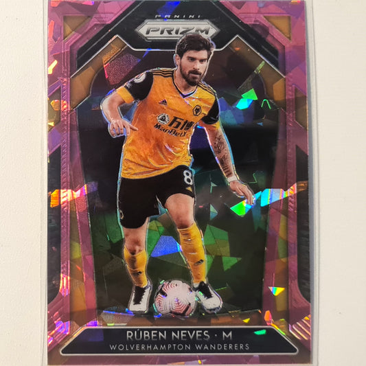 Ruben Neves 2020-21 Panini Prizm premier league soccer pink cracked ice #144 Football Wolverhampton Wanderers excellent Sleeved