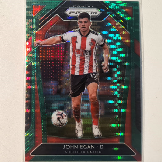 John Eagan 2020-21 Panini Prizm green holo #21 Football Sheffield United excellent Sleeved