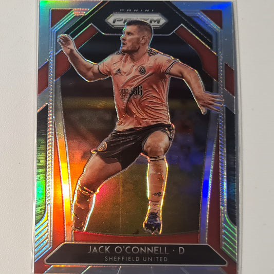 Jack O'Connell 2020-21 Panini Prizm premier refractor #18 Football Sheffield United excellent Sleeved