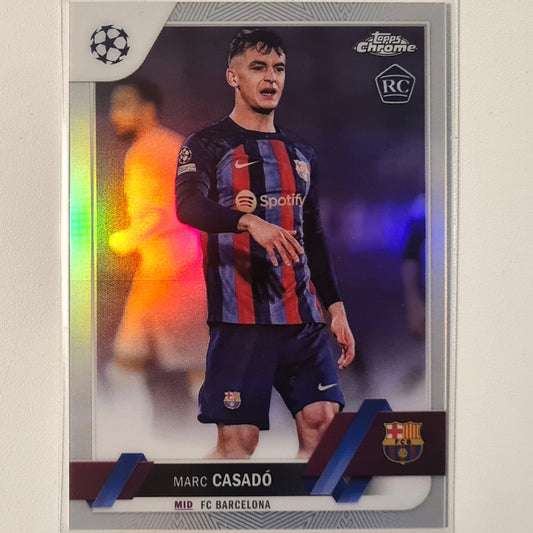 Marc Casado 2023 Topps Chrome Champions league Prizm rookie RC #104 Soccer Football club Barcelona excellent/mint Sleeved