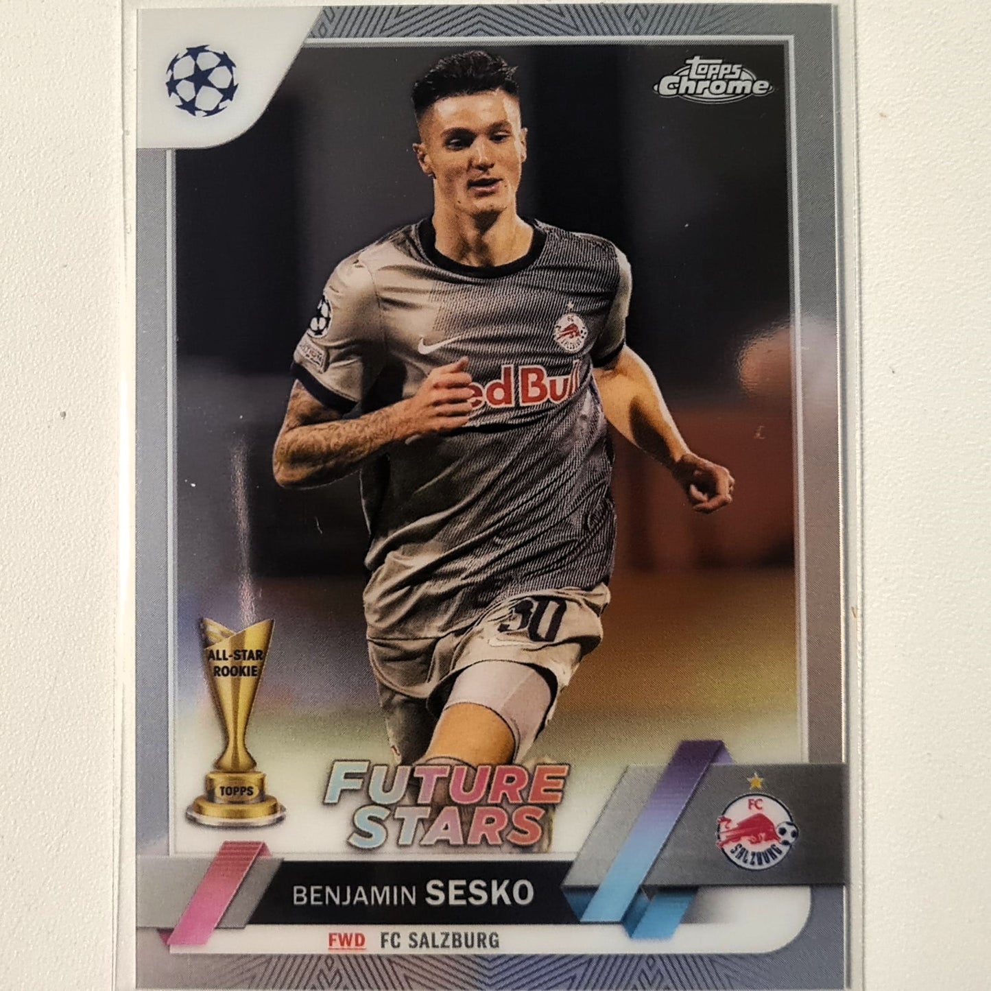 Benjamin Sesko 2023 Topps Chrome Champions league all star rookie future stars #177 Soccer Football Salzburg excellent/mint Sleeved