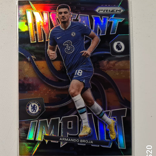 Armando Broja 2022-23 Panini Premier league soccer instant impact #28 Football Chelsea excellent Sleeved