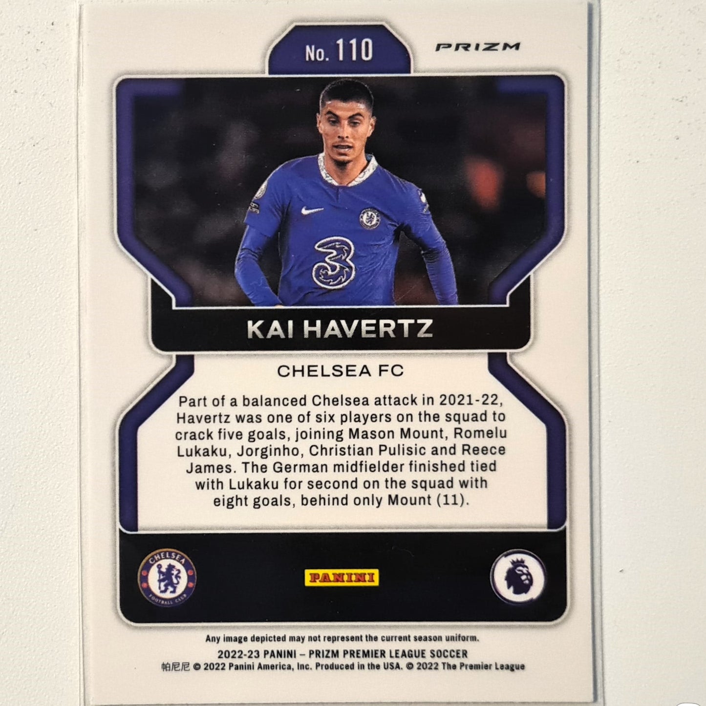 Kai Havertz 2022-23 Panini Prizm premier league soccer Hyper #110  Football Chelsea excellent Sleeved