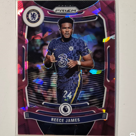 Reece James 2021-22 Panini Prizm premier league Soccer pink cracked ice #243 Football Chelsea excellent Sleeved