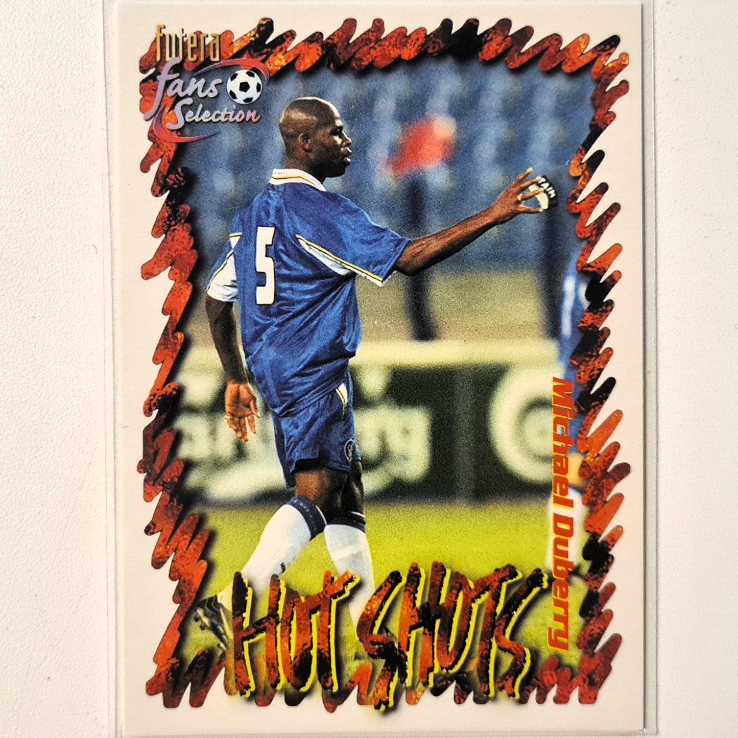 Michael Duberry 1999 Futera Fans Selection Hot Shots #48 Soccer Football Chelsea excellent Sleeved