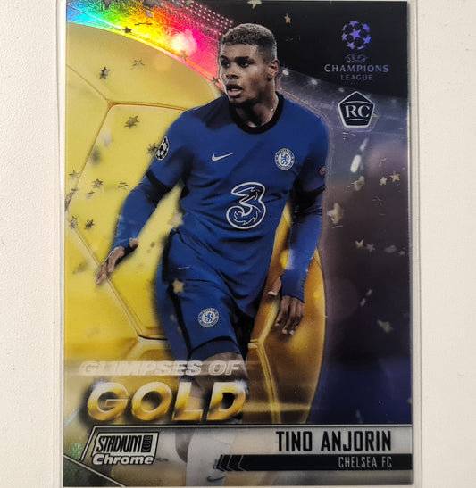 Tino Anjorin 2021 Topps Stadium club chrome Champions League Glimpses of gold Rookie RC GG-TA Football Chelsea excellent/mint Sleeved