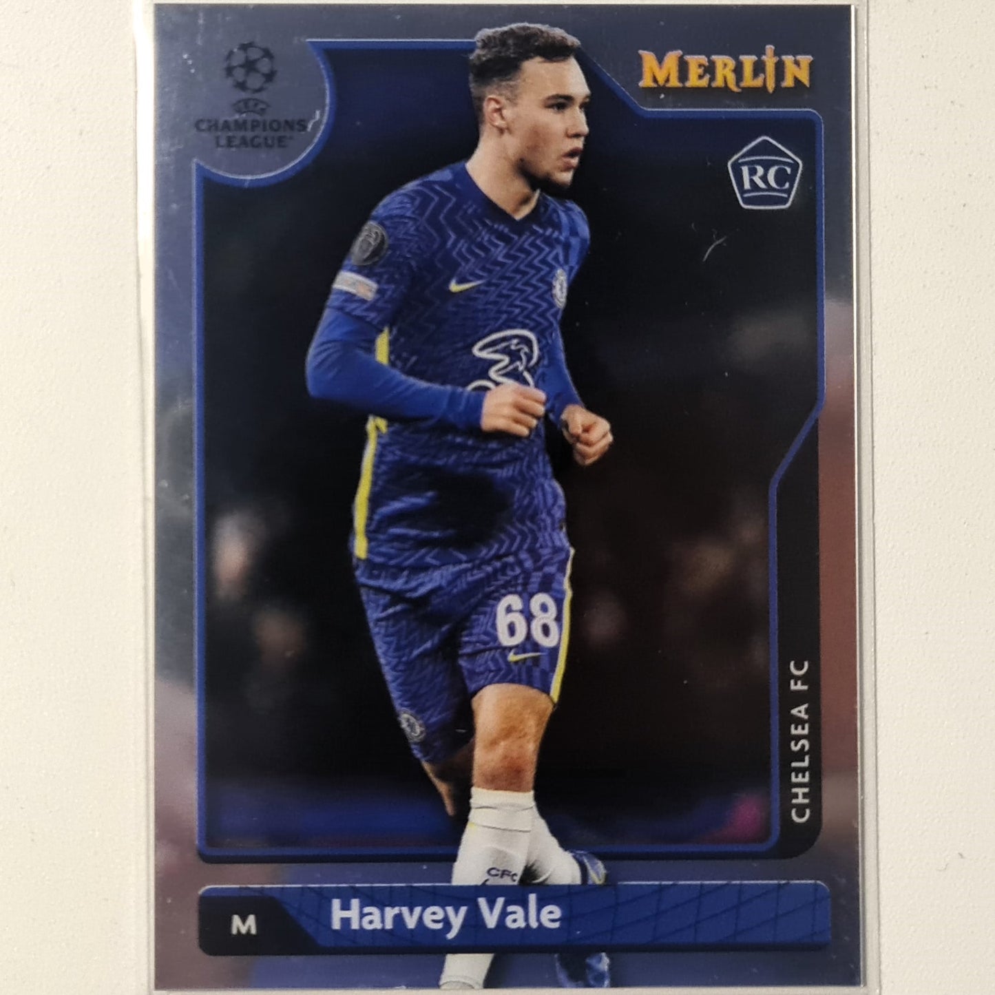 Harvey Vale 2022 Topps Merlin Champions League Rookie RC #58 Football Chelsea excellent/mint Sleeved