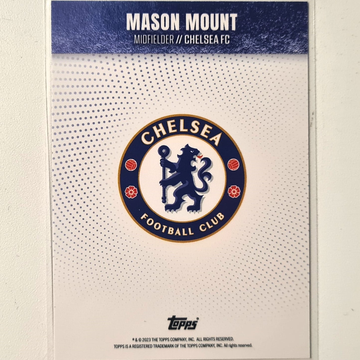 Mason Mount 2023 Topps Chelsea curated team set blue is the colour Soccer Football Chelsea excellent/mint Sleeved